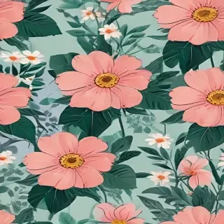 cartoon flowers aesthetic