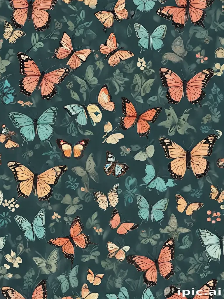 butterfly wall paper