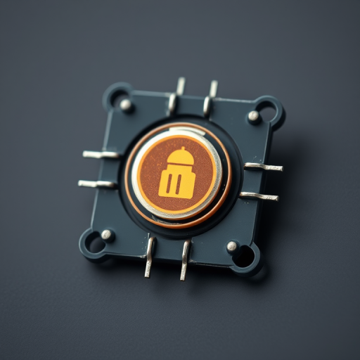 Generate a high-resolution image of a diode with clear details on its structure, using a DSLR camera with a 50mm lens, aperture set to f/8 for deep focus, ISO 200 for clarity, taken in a well-lit studio environment from a frontal view.