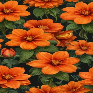 orange flower clipart