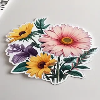 aesthetic flower stickers