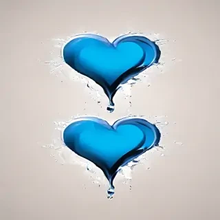 blue heart wallpaper