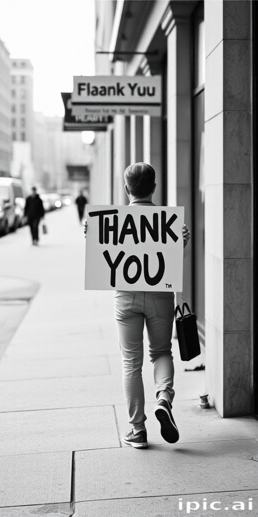 thank you in black and white