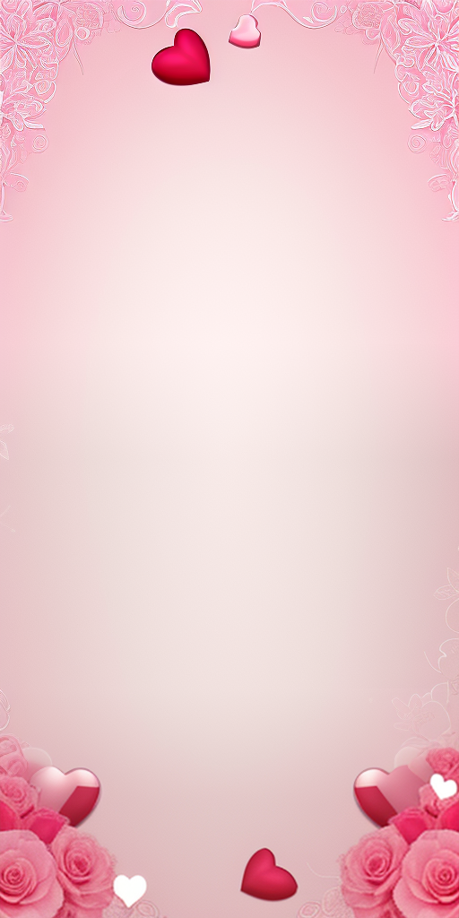 Romantic Pink Background with Hearts and Roses for Special Occasions
