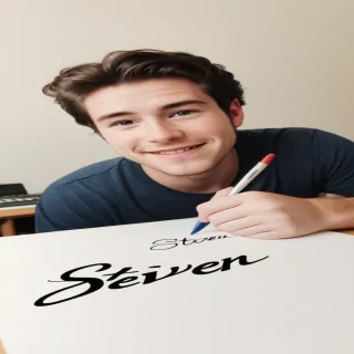 steven in cursive