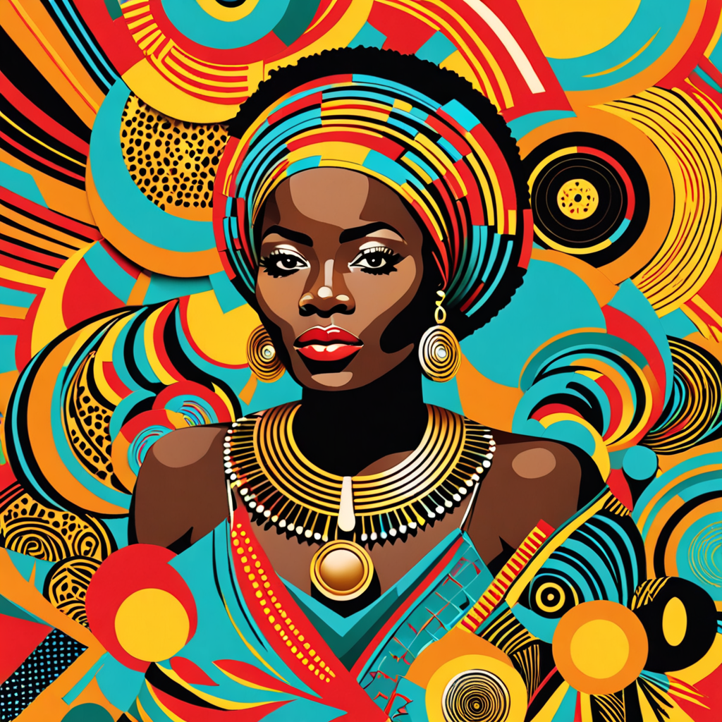 Afrobeat abstract style cover art for music