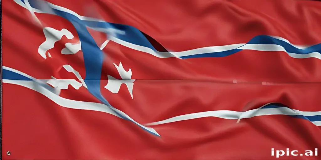 north korea flag