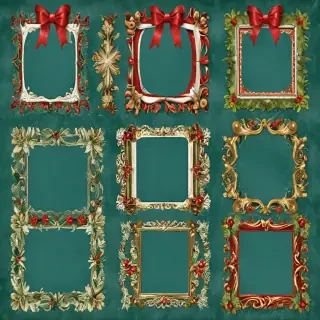 christmas clip art frames