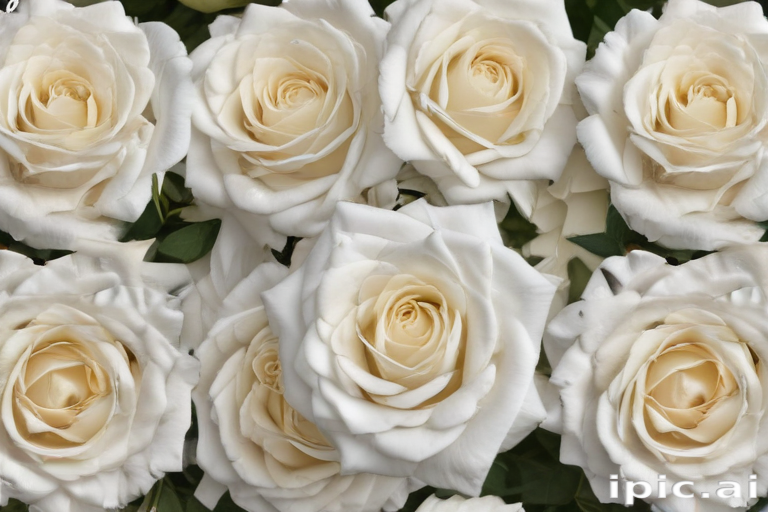 Spectacular White Roses A Beautiful Arrangement of Elegant White Roses in Full Bloom.