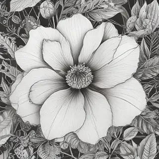 flower line work