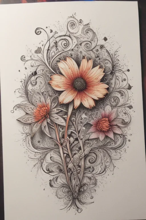 flower doodle art
