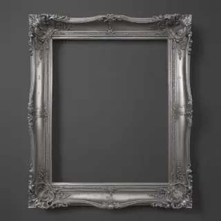silver picture frame png