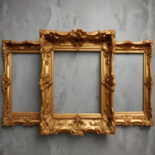 gold frame transparent