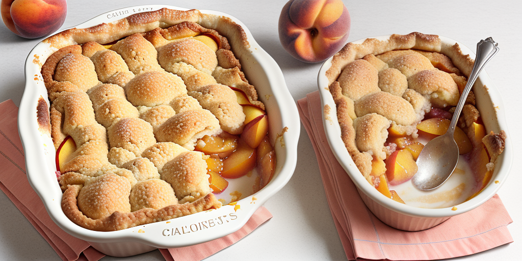 calories in a peach cobbler