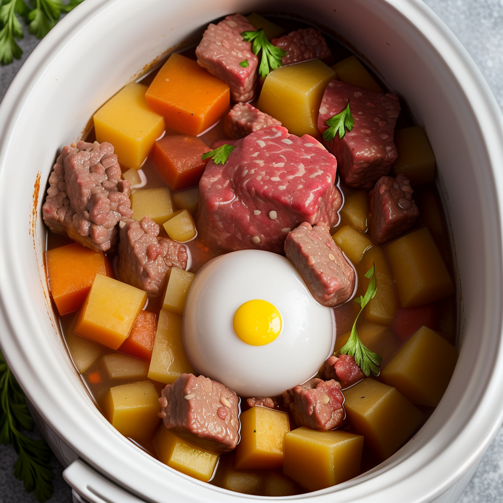frozen ground beef in crock pot