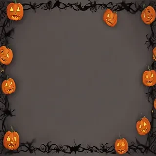 halloween border transparent