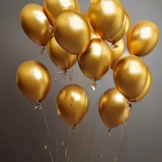 golden balloons