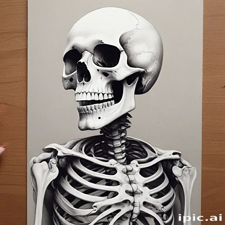 creative skeleton drawings