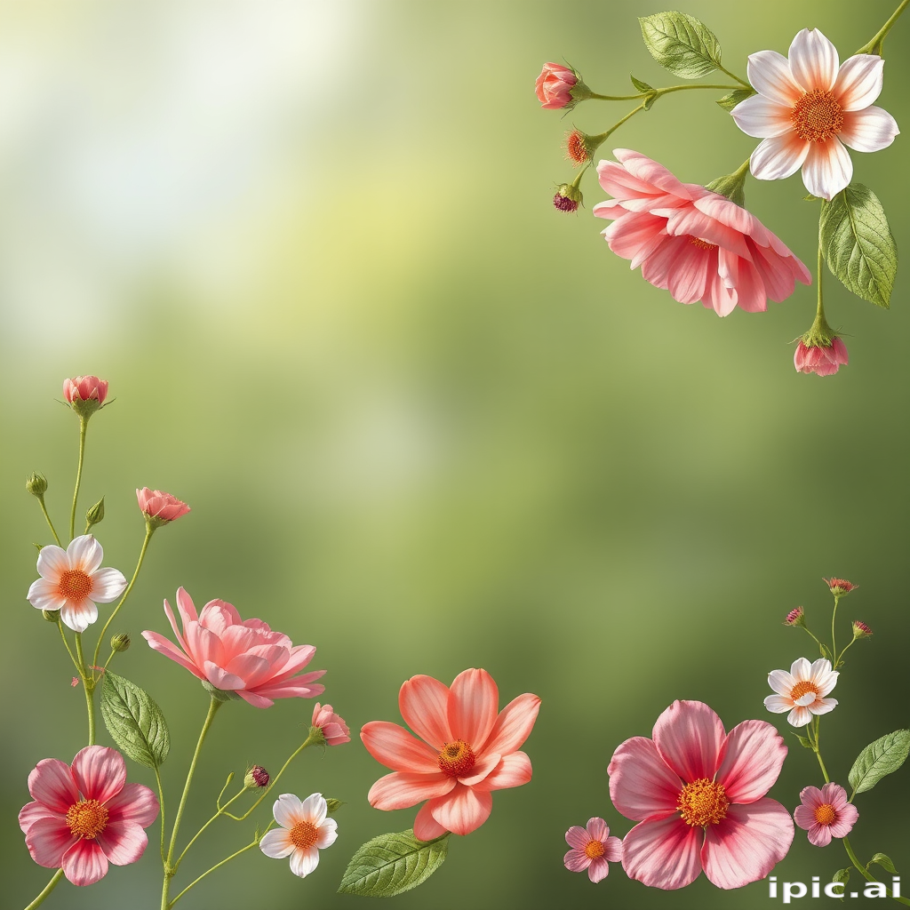 flower border transparent