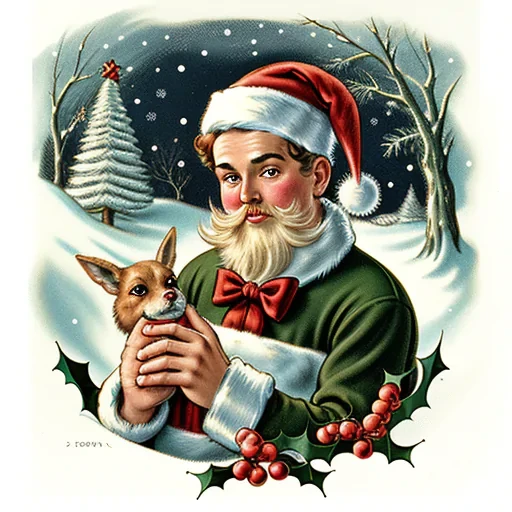 vintage christmas illustration