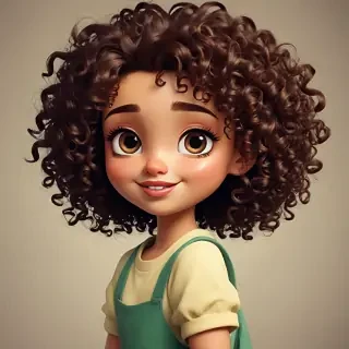 cartoon characters with curly hair