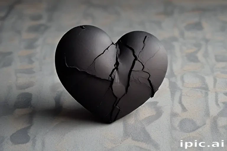 black broken heart