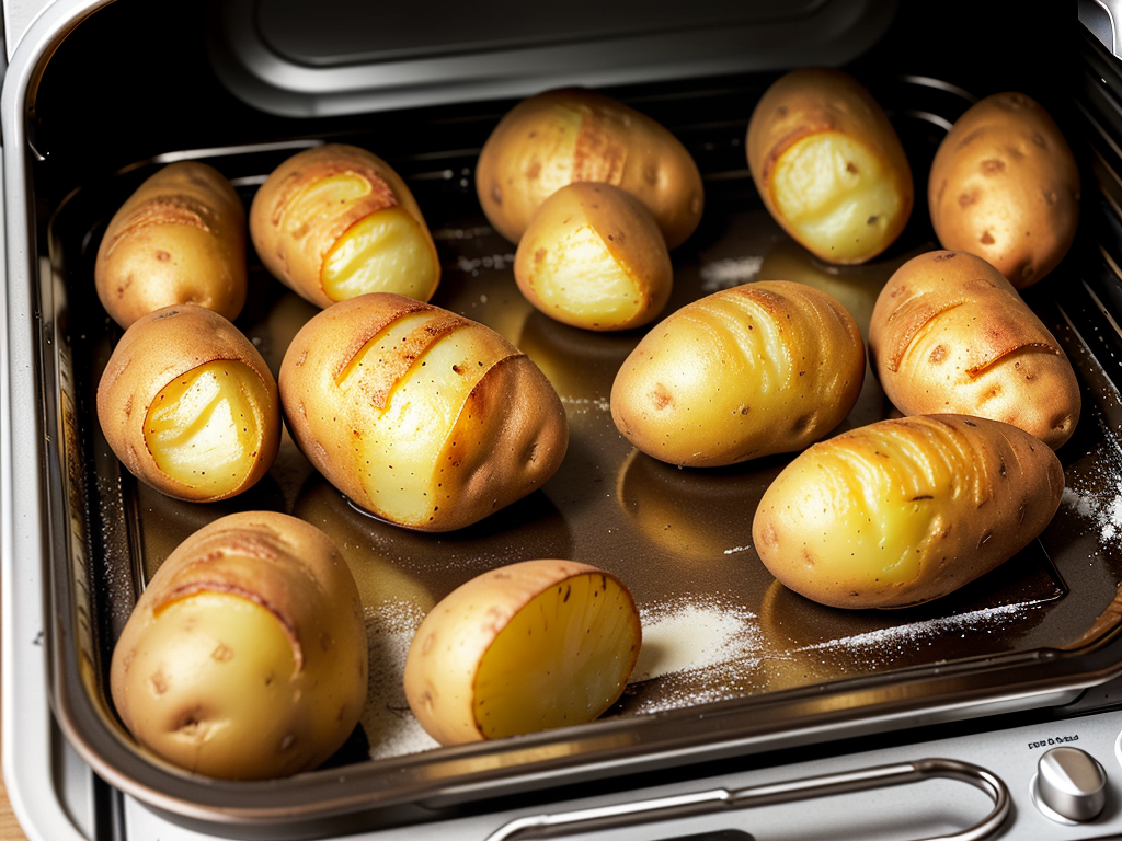 baking potatoes in a convection oven