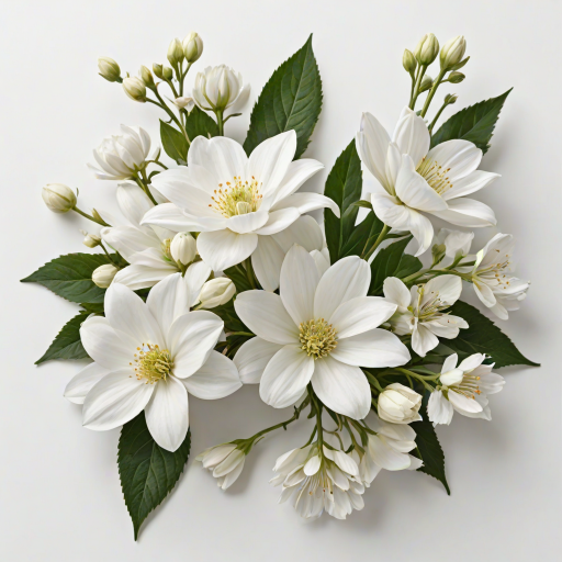 white flowers png transparent