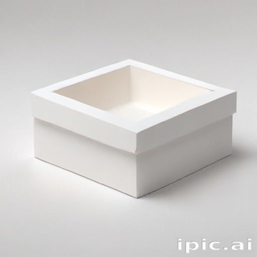 Elegant White Square Box with a Clear Lid for Gift Packaging