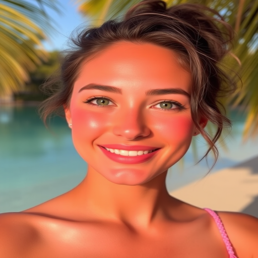 Radiant Sunset Glow boasts a gradient effect from warm orange to soft pink, mimicking the hues of a tropical sunset for a fresh and youthful appearance.