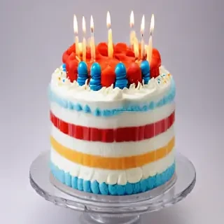 transparent birthday cake