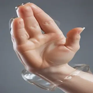 transparent praying hands