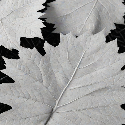leaf white and black