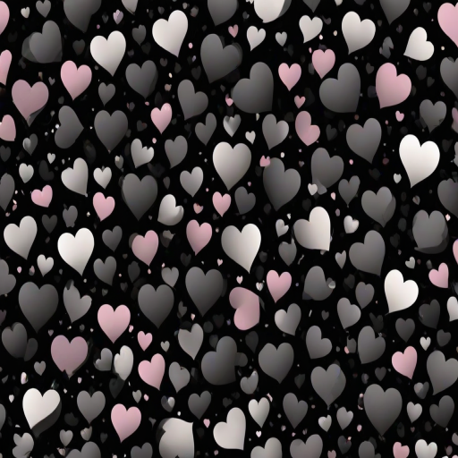 hearts background black