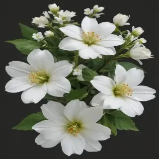 white flowers png transparent