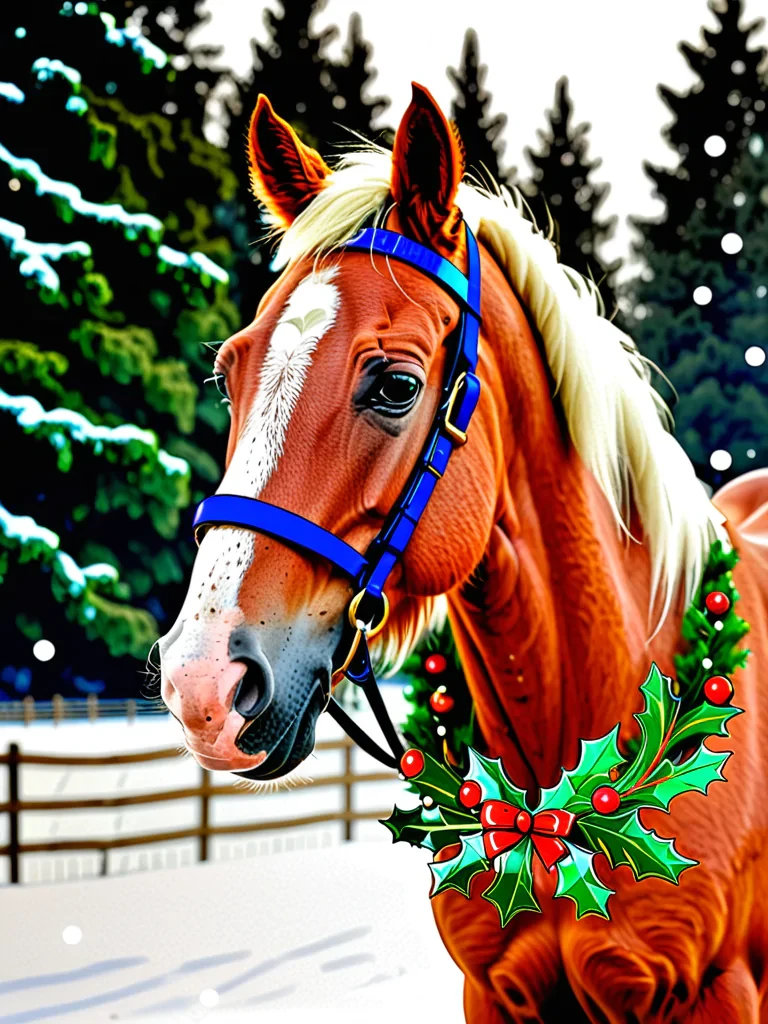 merry christmas horse images
