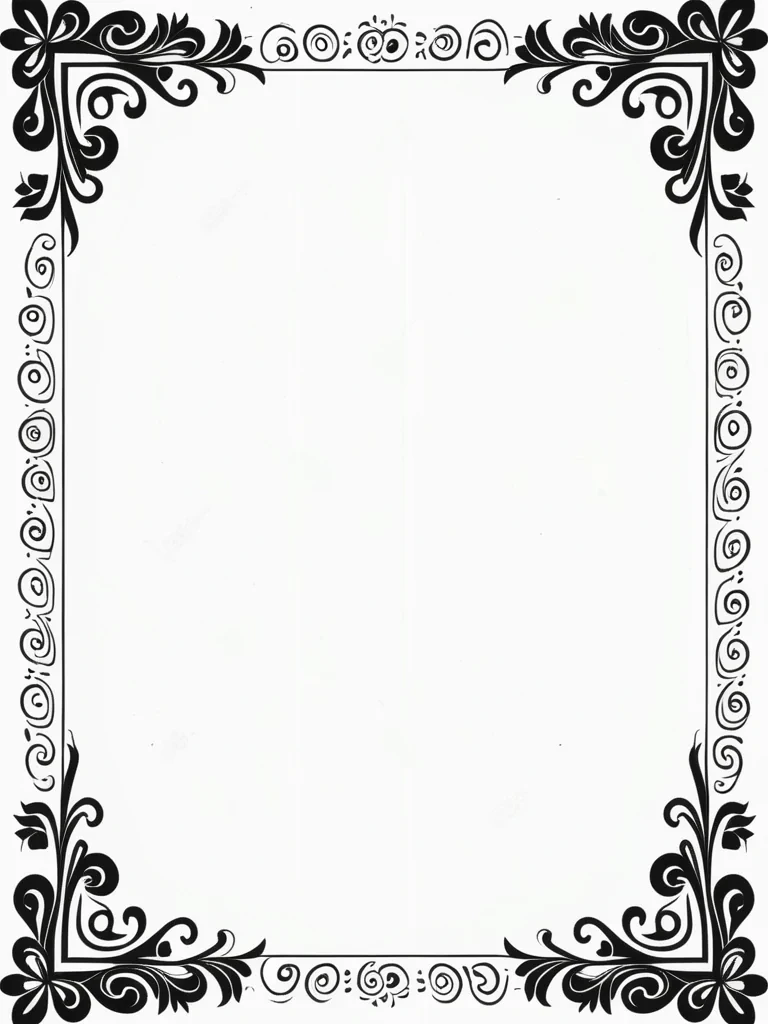 clip art borders black and white
