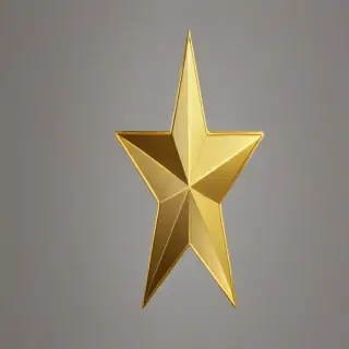transparent gold star