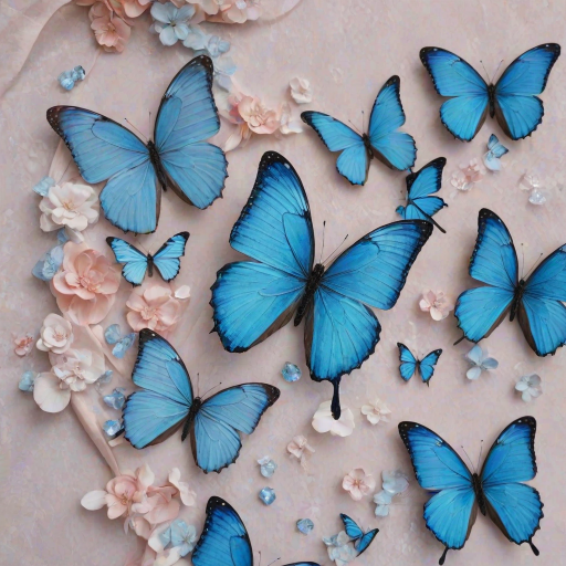 aesthetic blue butterfly