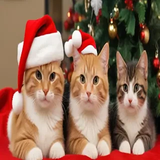 christmas images cats