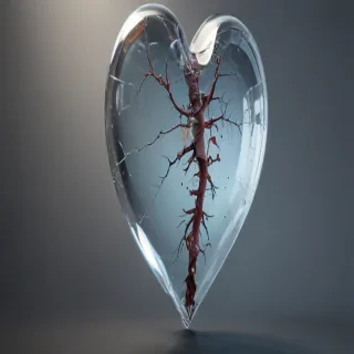 transparent broken heart