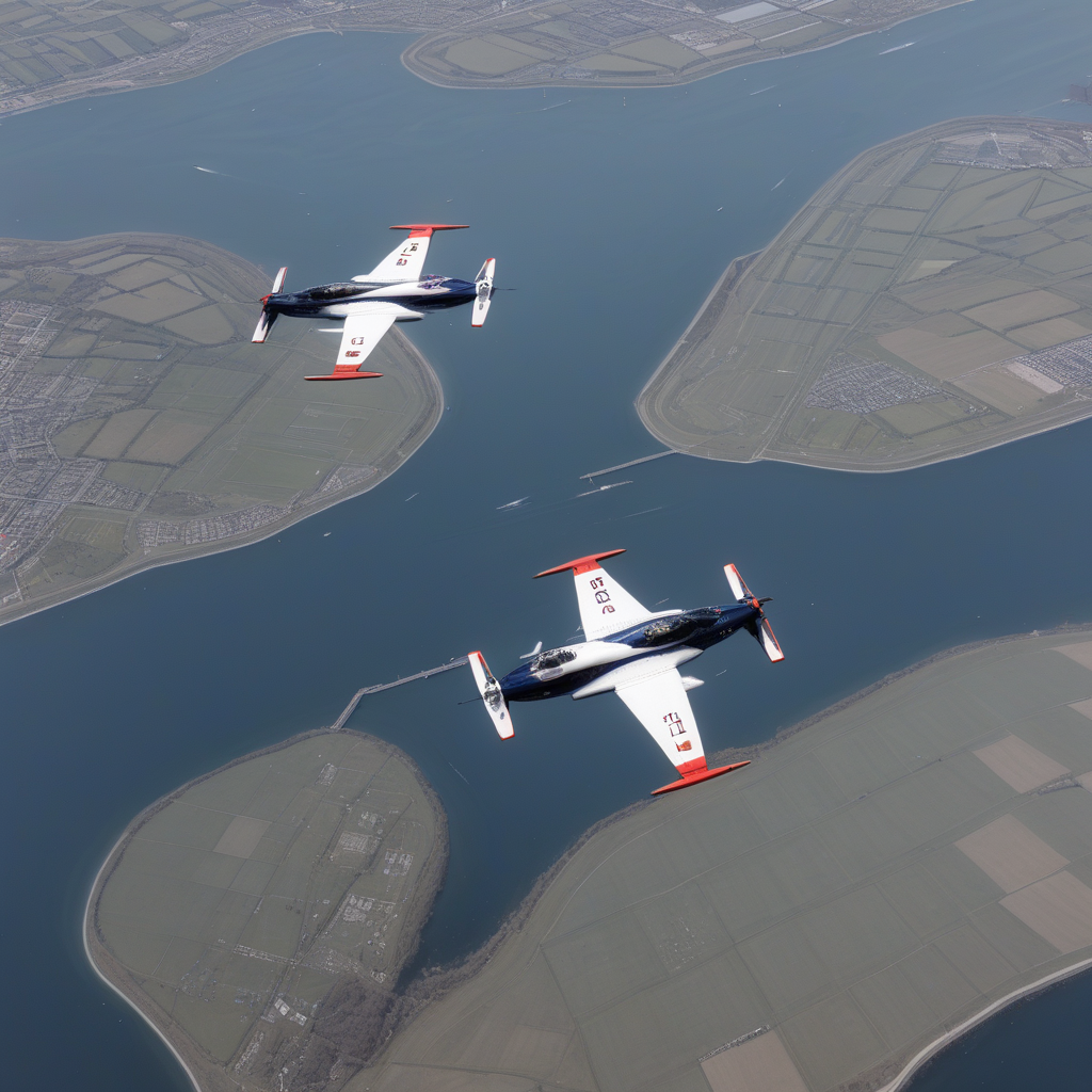 p1 above p2 below