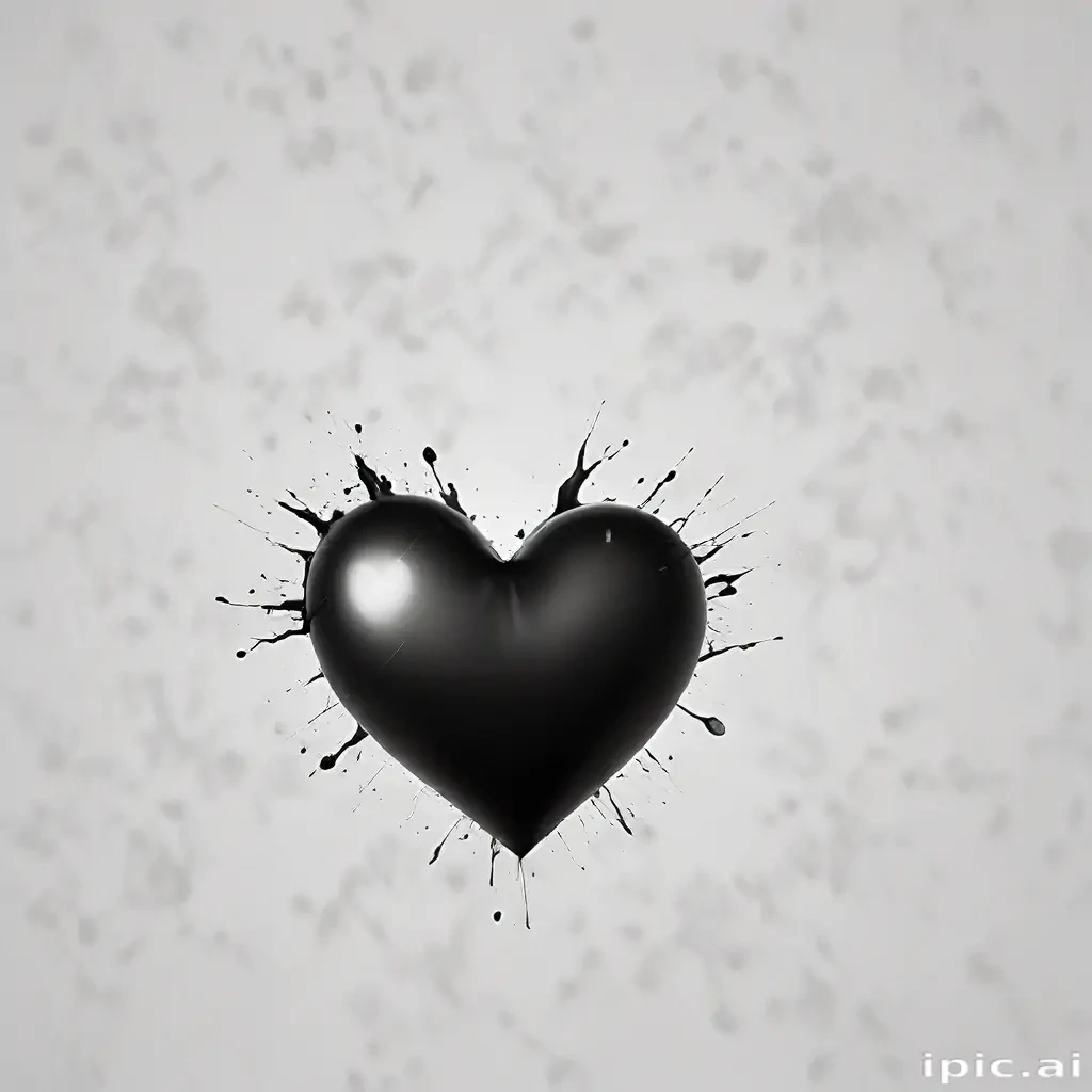 black heart transparent