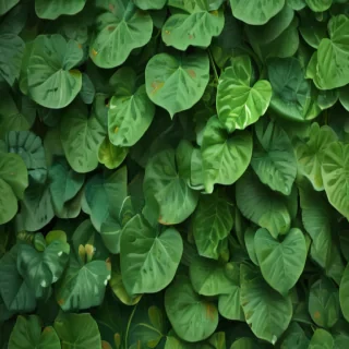 background with green leaves