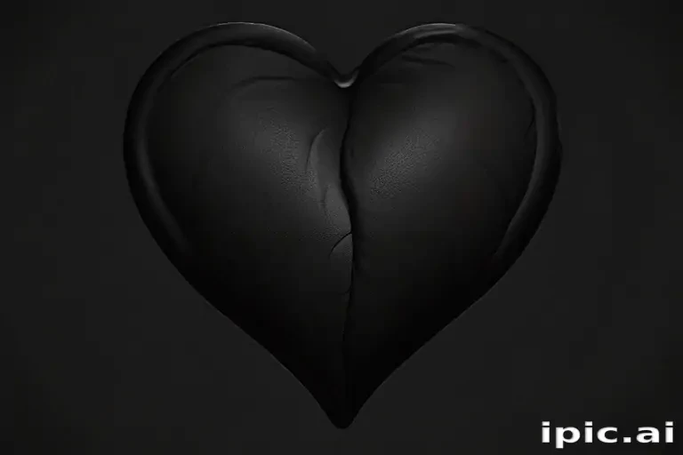 heart with black background