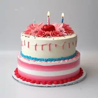 transparent birthday cake