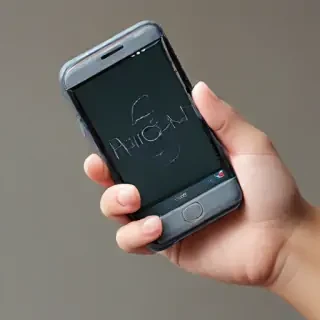 hand holding a phone