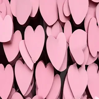 pink hearts aesthetic