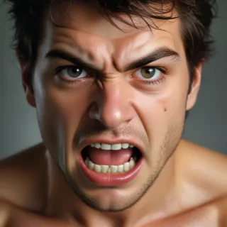 angry face