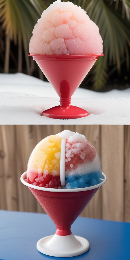 snow cone vs shaved ice